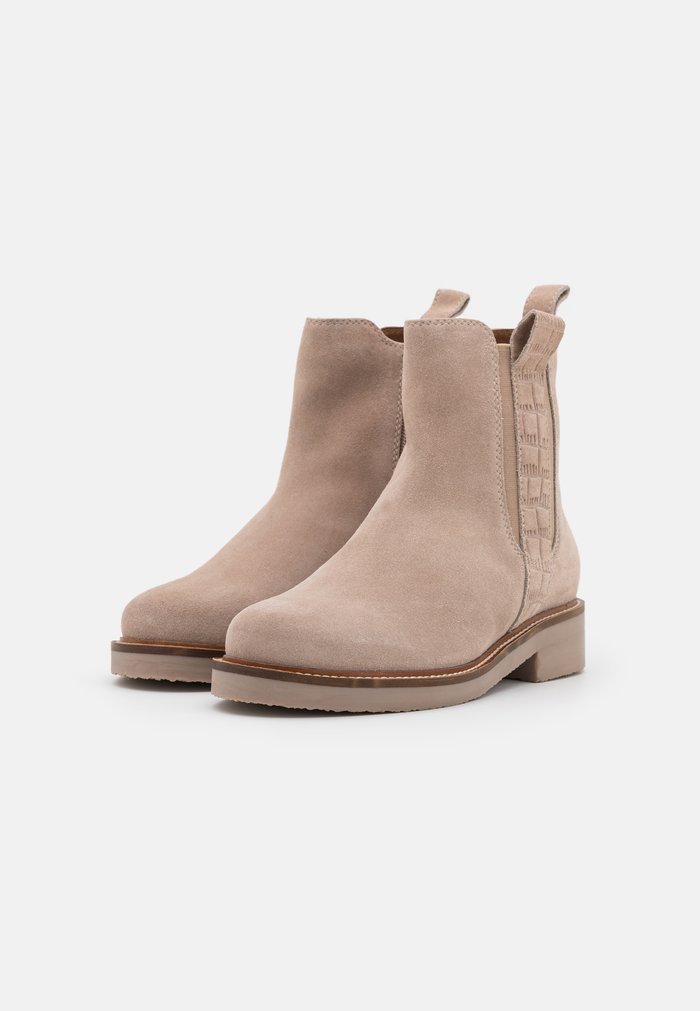 Bottines Anna Field Classiche Block heel Zip UP Beige Femme | BZV-8350864